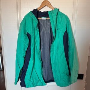 Columbia Teal and Navy Windbreaker 2X
